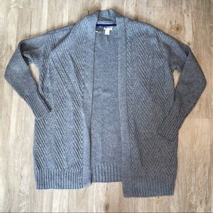 STYLUS grey cable knit cardigan